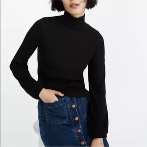 Madewell Bubble Sleeve Swing Turtleneck